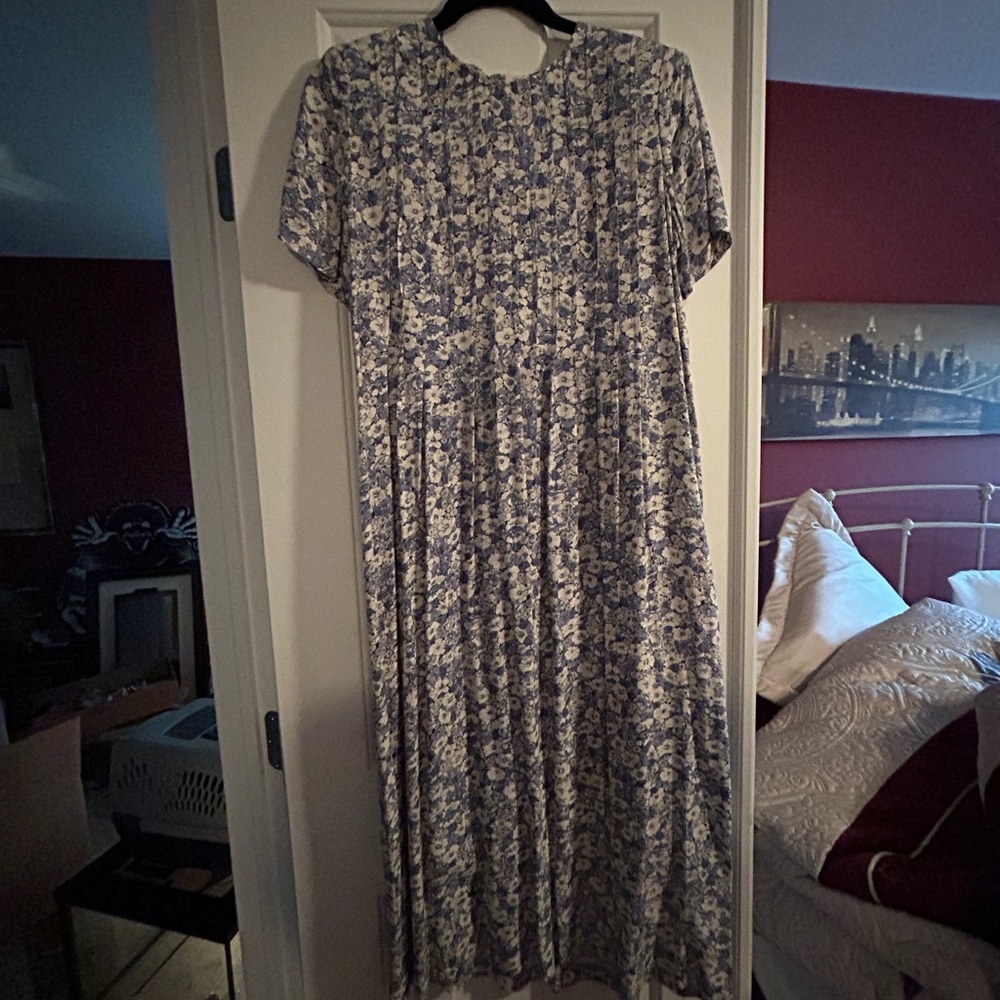 Black and White Casual Short Sleeve Sundress